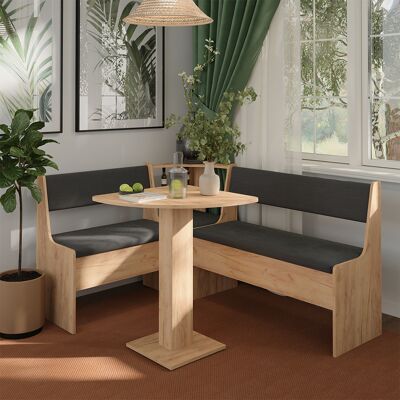 Vicco Gruppo Panca Ad Angolo Roman, Rovere Dorato/antracite, 60 X 60 Cm, Vicco Gruppo Panca Ad Angolo Roman, Rovere Dorato/antracite, 60 X 60 Cm,