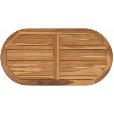 VIDAXL Piano Del Tavolo Ovale Legno Di Teak Solido Naturale VIDAXL Piano Del Tavolo Ovale Legno Di Teak Solido Naturale