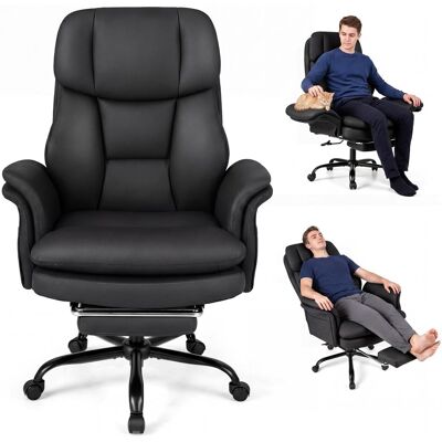 COSTWAY Sedia Da Ufficio Ergonomica, Portata 150 Kg (nero) COSTWAY Sedia Da Ufficio Ergonomica, Portata 150 Kg (nero)