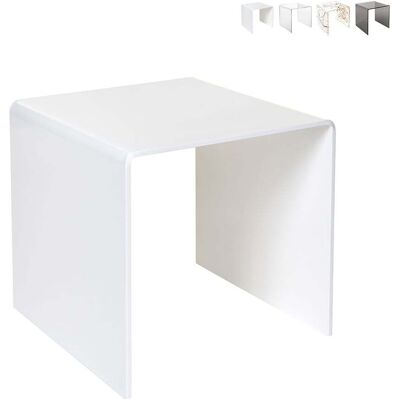 Multiplex Tavolino Moderno Da Salotto In Plexiglass Trasparente 40x40cm 80's Small - Bianco Multiplex Tavolino Moderno Da Salotto In Plexiglass Trasparente 40x40cm 80's Small - Bianco