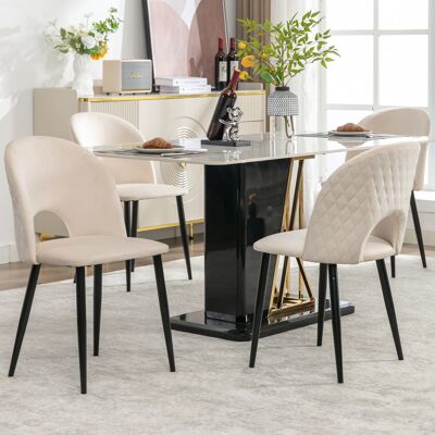 OKMYHOME Sedia Seduta 47x44x84 Imbottita Velluto Metallo OKMYHOME Sedia Seduta 47x44x84 Imbottita Velluto Metallo