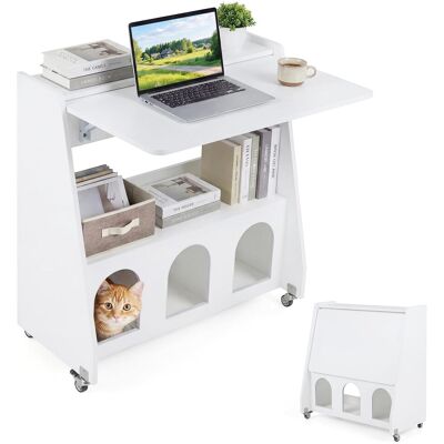 COSTWAY Scrivania Computer Pc Ufficio 80x60 Pieghevole Mobile Ruote Salvaspazio Piccolo Compatto Moderno Legno Cameretta Camera Studio Casa Home Office Tavolo COSTWAY Scrivania Computer Pc Ufficio 80x60 Pieghevole Mobile Ruote Salvaspazio Piccolo Compatto Moderno Legno Cameretta Camera Studio Casa Home Office Tavolo