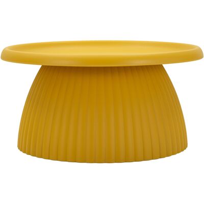 DMORA Tavolino Da Salotto Kampot, Adatto Per Indoor/outdoor, Forma Rotondo, Colore Ripiano Giallo, 71x35x71h Cm Giallo Senape DMORA Tavolino Da Salotto Kampot, Adatto Per Indoor/outdoor, Forma Rotondo, Colore Ripiano Giallo, 71x35x71h Cm Giallo Senape
