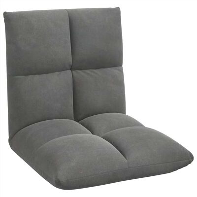 VIDAXL Sedia A Pavimento Regolabile Grigio Scuro Velluto VIDAXL Sedia A Pavimento Regolabile Grigio Scuro Velluto