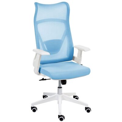 BELIANI Sedia Da Ufficio Con Base Girevole E Braccioli Regolabili In Altezza In Rete Azzurro Bard BELIANI Sedia Da Ufficio Con Base Girevole E Braccioli Regolabili In Altezza In Rete Azzurro Bard