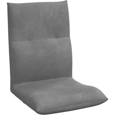 VIDAXL Sedia A Pavimento Regolabile Grigio Scuro Velluto VIDAXL Sedia A Pavimento Regolabile Grigio Scuro Velluto
