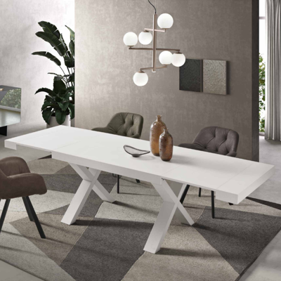 CAPODARTE - Tavolo Allungabile A 260 Cm Con Struttura In Laminato Paride Bianco Frassino CAPODARTE - Tavolo Allungabile A 260 Cm Con Struttura In Laminato Paride Bianco Frassino