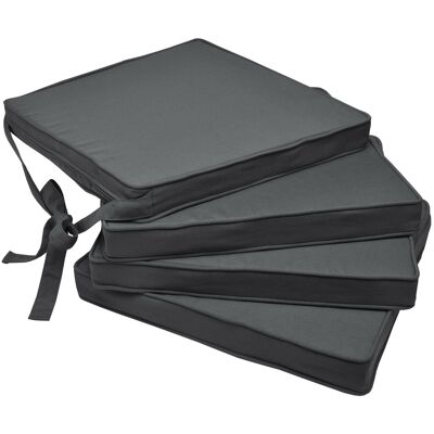 BEAUTISSU Cuscini Per Sedie In Set Da 4 Unità Loft Sk 45x40x5 Cm - Comodi E Resistenti Con Pratico Laccio Grigio Grafite - BEAUTISSU Cuscini Per Sedie In Set Da 4 Unità Loft Sk 45x40x5 Cm - Comodi E Resistenti Con Pratico Laccio Grigio Grafite -