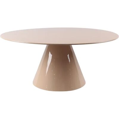 Unique Tavolino In Metallo Beige Lucido - Dinega Unique Tavolino In Metallo Beige Lucido - Dinega