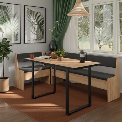 Vicco Gruppo Panca Ad Angolo Roman, Rovere Dorato, 120.1 X 210.1 Cm, Vicco Gruppo Panca Ad Angolo Roman, Rovere Dorato, 120.1 X 210.1 Cm,