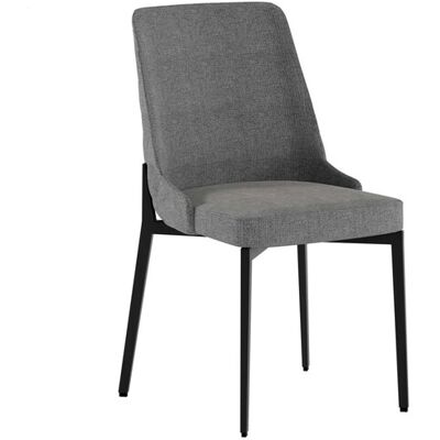 STONES Sedia Ambra Con Seduta E Schienale In Tessuto Easy-clean Grigio Scuro - Struttura E Gambe In Metallo Resistente Per Arredo STONES Sedia Ambra Con Seduta E Schienale In Tessuto Easy-clean Grigio Scuro - Struttura E Gambe In Metallo Resistente Per Arredo
