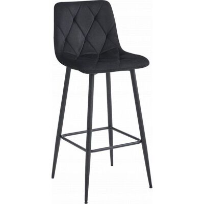 AKORD Sgabello Nado - Velluto Nero / Gambe Nere X 4 AKORD Sgabello Nado - Velluto Nero / Gambe Nere X 4