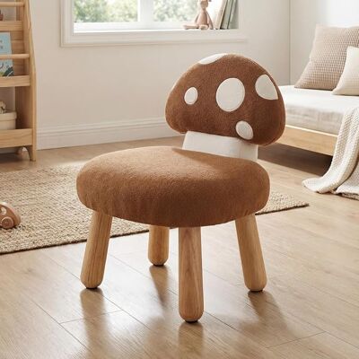 WAHSON OFFICE CHAIRS Wahson Divano Sedia Per Bambini, Poltroncina Imbottita Con Schienale A Funghi E Gambe In Legno Per Cameretta E Sala Giochi, Marrone WAHSON OFFICE CHAIRS Wahson Divano Sedia Per Bambini, Poltroncina Imbottita Con Schienale A Funghi E Gambe In Legno Per Cameretta E Sala Giochi, Marrone