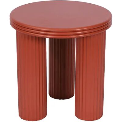 Unique Tavolino In Metallo H36 Cm Terracotta - Ravoka Unique Tavolino In Metallo H36 Cm Terracotta - Ravoka