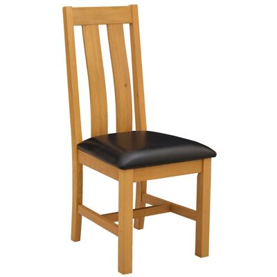 VIDAXL Sedia Da Pranzo 2 Pz Legno Di Quercia Massello Nero VIDAXL Sedia Da Pranzo 2 Pz Legno Di Quercia Massello Nero