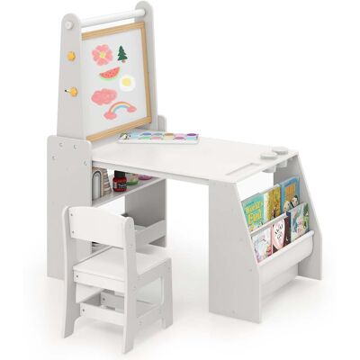 NORTHIX Set Tavolo E Sedia Per Bambini Con Cavalletto - Grigio 211170601 NORTHIX Set Tavolo E Sedia Per Bambini Con Cavalletto - Grigio 211170601