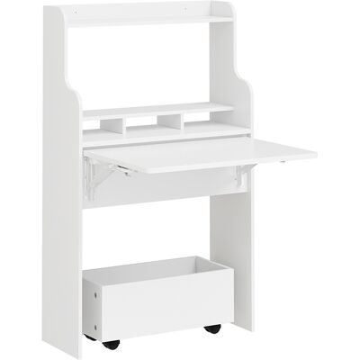 SOBUY Tavolo Pieghevole A Muro Con Cassetto Bianco 61x25x100cm Moderno Fwt105-ii-w SOBUY Tavolo Pieghevole A Muro Con Cassetto Bianco 61x25x100cm Moderno Fwt105-ii-w