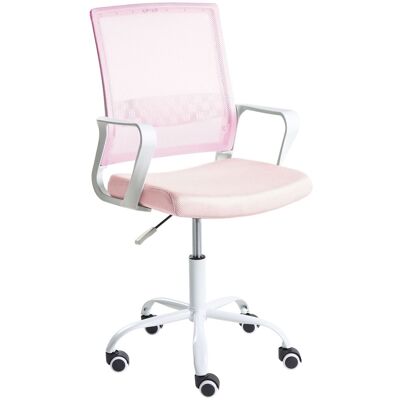 BELIANI Sedia Da Ufficio Moderna Con Seduta Girevole In Rete Altezza Regolabile Rivestimento Rosa Pastello Ease BELIANI Sedia Da Ufficio Moderna Con Seduta Girevole In Rete Altezza Regolabile Rivestimento Rosa Pastello Ease