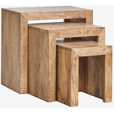 SKLUM Tavolini Ausiliari A Nido Rettangolari In Legno Di Mango Woodsen SKLUM Tavolini Ausiliari A Nido Rettangolari In Legno Di Mango Woodsen