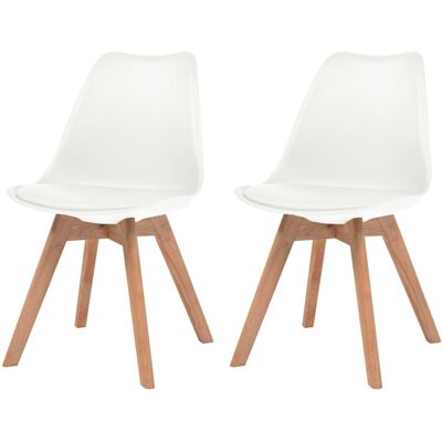 VIDAXL Sedie Da Pranzo Set 2 Pz In Ecopelle Sedie Eleganti Design Moderno Vari Colori Colore : Bianco VIDAXL Sedie Da Pranzo Set 2 Pz In Ecopelle Sedie Eleganti Design Moderno Vari Colori Colore : Bianco