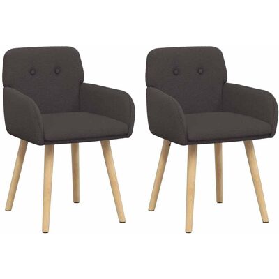 VIDAXL Sedie Da Pranzo 2 Pz Bouclé Grigio Scuro 59 X 56,5 X 85 Cm VIDAXL Sedie Da Pranzo 2 Pz Bouclé Grigio Scuro 59 X 56,5 X 85 Cm