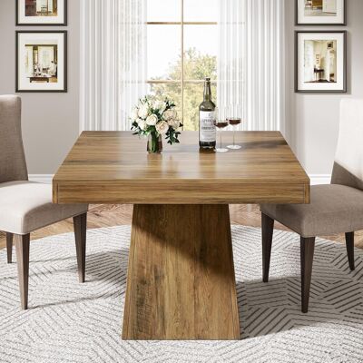 TRIBESIGNS Tavolo Da Pranzo Per 4 Persone, 80 Cm, Piccolo Tavolo Da Cucina Con Base Stabile, Tavolo Da Pranzo Quadrato In Stile Rustico Per Sala Da Pranzo, Soggiorno, Cucina, Marrone TRIBESIGNS Tavolo Da Pranzo Per 4 Persone, 80 Cm, Piccolo Tavolo Da Cucina Con Base Stabile, Tavolo Da Pranzo Quadrato In Stile Rustico Per Sala Da Pranzo, Soggiorno, Cucina, Marrone