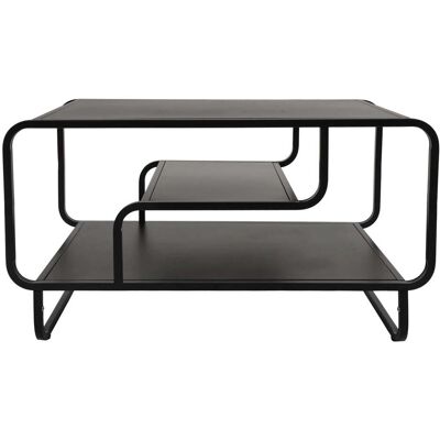 DÉCOSHOP26 Tavolino Rettangolare Moderno Con Tre Ripiani Design Elegante 45 X 80 X 40 Cm Acciaio Nero 040009387 DÉCOSHOP26 Tavolino Rettangolare Moderno Con Tre Ripiani Design Elegante 45 X 80 X 40 Cm Acciaio Nero 040009387