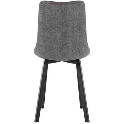 STONES Sedia Iris Con Seduta In Tessuto Easy-clean Grigio Scuro E Struttura In Metallo Verniciato Nero - Design Moderno 45x56cm STONES Sedia Iris Con Seduta In Tessuto Easy-clean Grigio Scuro E Struttura In Metallo Verniciato Nero - Design Moderno 45x56cm