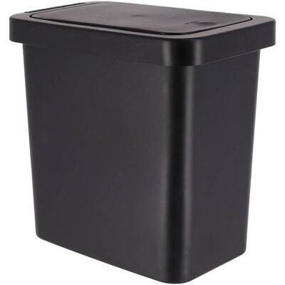 TENDANCE Bidone Rettangolare In Pp Con Coperchio 8l - Nero - TENDANCE Bidone Rettangolare In Pp Con Coperchio 8l - Nero -