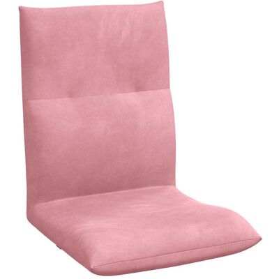 VIDAXL Sedia A Pavimento Regolabile Rosa Velluto VIDAXL Sedia A Pavimento Regolabile Rosa Velluto