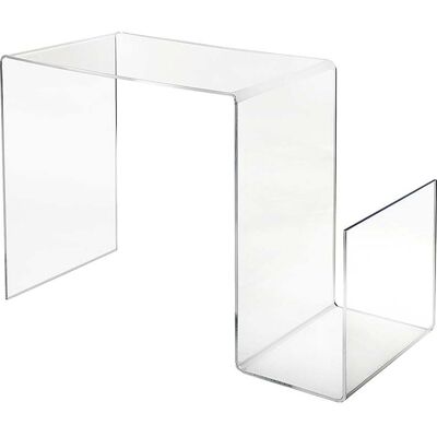 Multiplex Tavolino In Plexiglass Di Design Trasparente Con Portariviste S-table Multiplex Tavolino In Plexiglass Di Design Trasparente Con Portariviste S-table