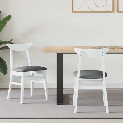 VIDAXL Sedie Da Pranzo 2 Pcs Bianco 42 X 47.5 X 81 Cm VIDAXL Sedie Da Pranzo 2 Pcs Bianco 42 X 47.5 X 81 Cm