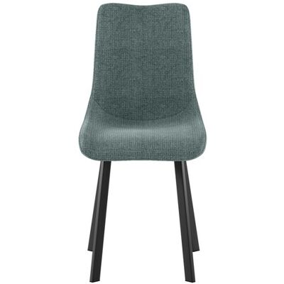 STONES Sedia Iris Con Seduta In Tessuto Easy-clean Acquamarina E Struttura In Metallo Verniciato Nero - Design Moderno Ed Elegante 45x56cm STONES Sedia Iris Con Seduta In Tessuto Easy-clean Acquamarina E Struttura In Metallo Verniciato Nero - Design Moderno Ed Elegante 45x56cm