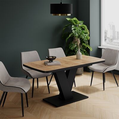 Vicco Tavolo Da Pranzo Allungabile Fenaro, Rovere Dorato/nero, 120-160 X 80 Cm Allungabile, Vicco Tavolo Da Pranzo Allungabile Fenaro, Rovere Dorato/nero, 120-160 X 80 Cm Allungabile,