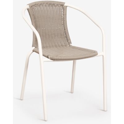 SKLUM Sedia Da Pranzo Impilabile Con Braccioli In Acciaio E Rattan Sintetico Kalymana SKLUM Sedia Da Pranzo Impilabile Con Braccioli In Acciaio E Rattan Sintetico Kalymana