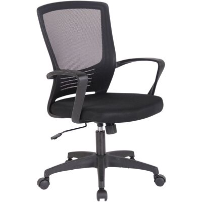 DÉCOSHOP26 - Sedia Da Ufficio Su Ruote In Rete Nera Regolabile Con Braccioli Bur10356 DÉCOSHOP26 - Sedia Da Ufficio Su Ruote In Rete Nera Regolabile Con Braccioli Bur10356