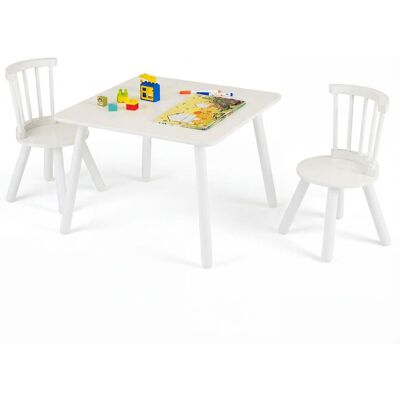 NORTHIX Set Tavolo E 2 Sedie Per Bambini Bianco Legno Design Ergonomico 211173364 NORTHIX Set Tavolo E 2 Sedie Per Bambini Bianco Legno Design Ergonomico 211173364
