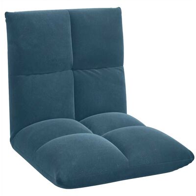 VIDAXL Sedia A Pavimento Regolabile Blu Velluto VIDAXL Sedia A Pavimento Regolabile Blu Velluto