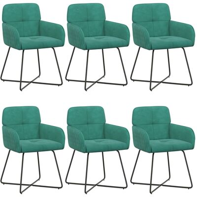 VIDAXL Sedie Da Pranzo 6 Pz Velluto Turchese 59 X 56,5 X 86 Cm VIDAXL Sedie Da Pranzo 6 Pz Velluto Turchese 59 X 56,5 X 86 Cm