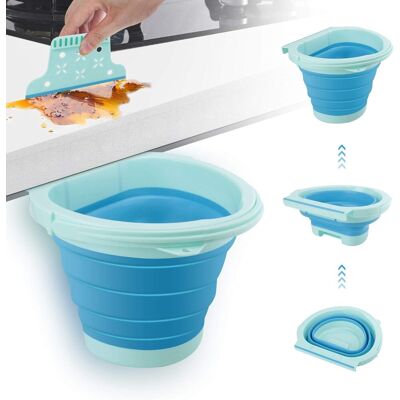 Zone Elegante Pattumiera Pieghevole Da Cucina, Pattumiera Da Cucina Montata Sulla Porta, Pattumiera Da Cucina Montata A Parete Per Auto, Ufficio Domestico, 4l (blu) Zone Elegante Pattumiera Pieghevole Da Cucina, Pattumiera Da Cucina Montata Sulla Porta, Pattumiera Da Cucina Montata A Parete Per Auto, Ufficio Domestico, 4l (blu)
