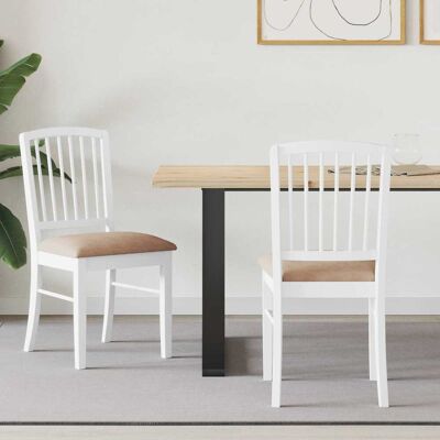 VIDAXL Sedie Da Pranzo 2 Pcs Bianco 50 X 52,5 X 91 Cm VIDAXL Sedie Da Pranzo 2 Pcs Bianco 50 X 52,5 X 91 Cm