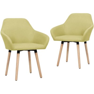 VIDAXL Set di 2 sedie da pranzo verdi VIDAXL Set di 2 sedie da pranzo verdi