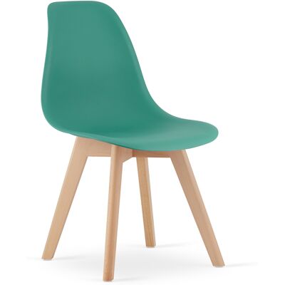 AKORD Sedia Kito Verde / Gambe Naturali X 1 AKORD Sedia Kito Verde / Gambe Naturali X 1