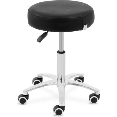 HELLOSHOP26 Sgabello Con Rotelle 48 61 Cm 120 Kg Nero Mdf Acciaio Al Carbonio Pp Schiuma Ecopelle (pu) Nero 140010107 HELLOSHOP26 Sgabello Con Rotelle 48 61 Cm 120 Kg Nero Mdf Acciaio Al Carbonio Pp Schiuma Ecopelle (pu) Nero 140010107