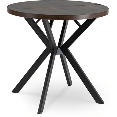 OEM Tavolo Rotondo Allungabile Dorian 80-160 Cm Noce/nero Moderno Loft OEM Tavolo Rotondo Allungabile Dorian 80-160 Cm Noce/nero Moderno Loft
