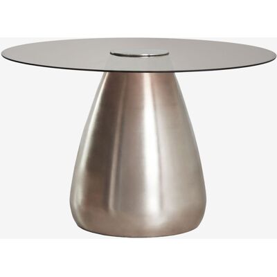 SKLUM Round Dining Table Ø130 Cm In Tempered Glass Mariana SKLUM Round Dining Table Ø130 Cm In Tempered Glass Mariana