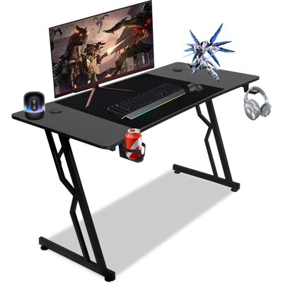 SWANEW Scrivania Da Gioco 140 X 60 Cm, Scrivania Da Gioco Con Tappetino Per Mouse, Tavolo Da Gioco Per Pc In Fibra Di Carbonio Con Gancio Per Cuffie, Modello Base SWANEW Scrivania Da Gioco 140 X 60 Cm, Scrivania Da Gioco Con Tappetino Per Mouse, Tavolo Da Gioco Per Pc In Fibra Di Carbonio Con Gancio Per Cuffie, Modello Base