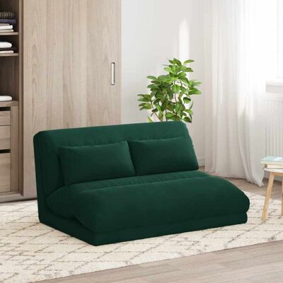 VIDAXL Sedia A Pavimento Regolabile Verde Scuro Velluto VIDAXL Sedia A Pavimento Regolabile Verde Scuro Velluto