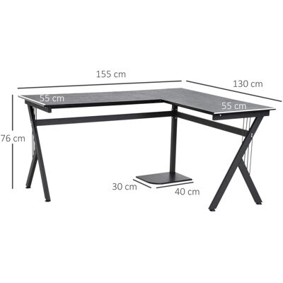PZCC Scrivania Angolare In Legno Homcom Per Pc, Ideale Per Ufficio, Camera Da Letto, Casa E Scuola. PZCC Scrivania Angolare In Legno Homcom Per Pc, Ideale Per Ufficio, Camera Da Letto, Casa E Scuola.