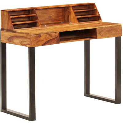 HELLOSHOP26 Scrivania Tavolo Mobile Lavoro Informatica 110 Cm Legno Massello E Acciaio 0502093 HELLOSHOP26 Scrivania Tavolo Mobile Lavoro Informatica 110 Cm Legno Massello E Acciaio 0502093